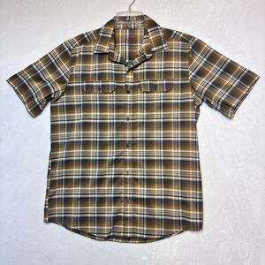 SwissTech Mens Short Sleeve Button Up Men's M 38-40  Plaid Lightweight RN 52469